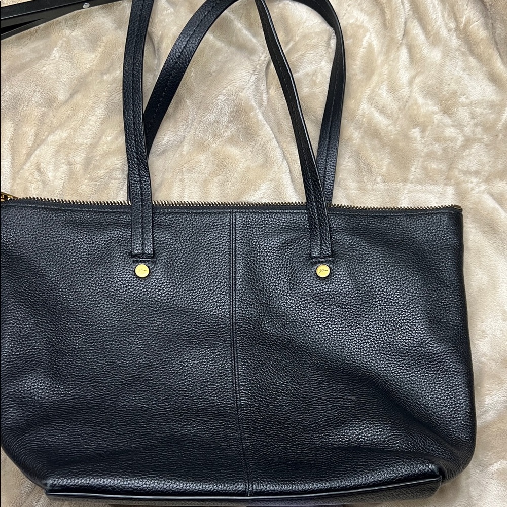 J. Crew Black Leather Tote Bag - Picture 4 of 8